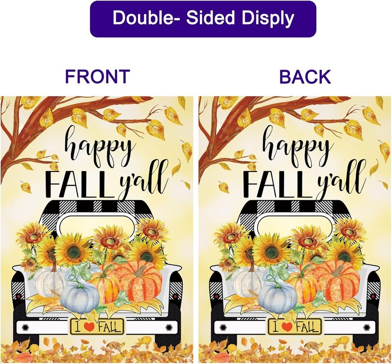 Pating Seasonal Garden Flags Set of 12 Double Sided 12 x 18 Inch, Small Yard Flags for Outside, Christmas Halloween Easter Valentine's Day Outdoor Decor, Holiday Garden Decorations for All Seasons - Image 3